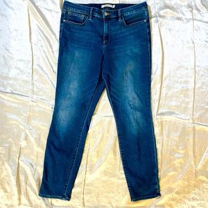 Athleta Womens Medium Blue Washed Sculptek Skinny Jeans Size 14